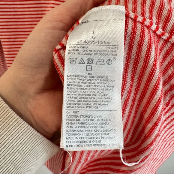 Banana Republic Merino Wool Striped J’adore Sweater Large - Picture 4 of 5